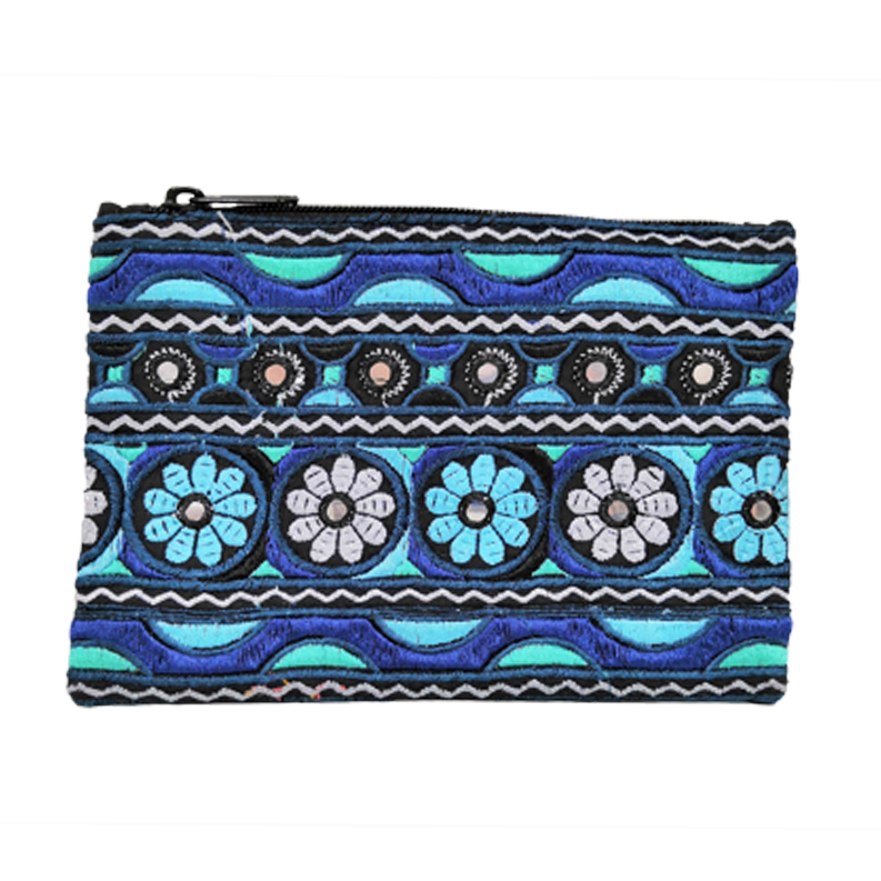インド製手刺繍ポーチ