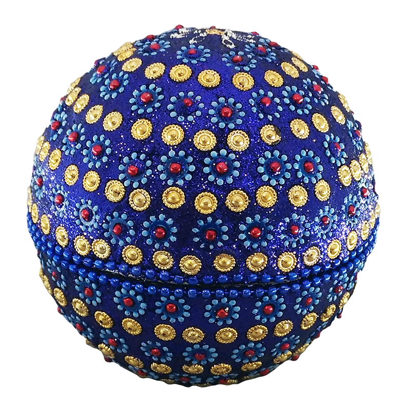 Indian Galaxy Ball Shaped Box L DEV92