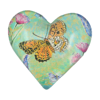 Glass magnet heart shape 33~34