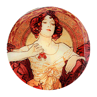 Imán de cristal, redondo, 4 cm, 57-71