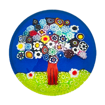 Glass magnet, round, 4cm, 72-80