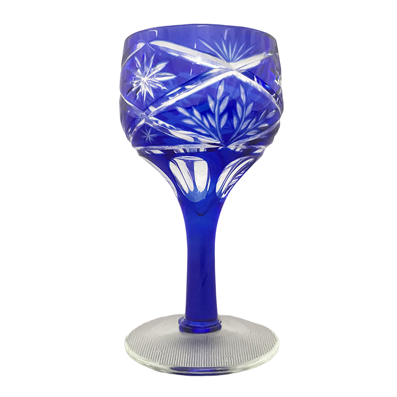Cut glass high cup with foot Flash MY06