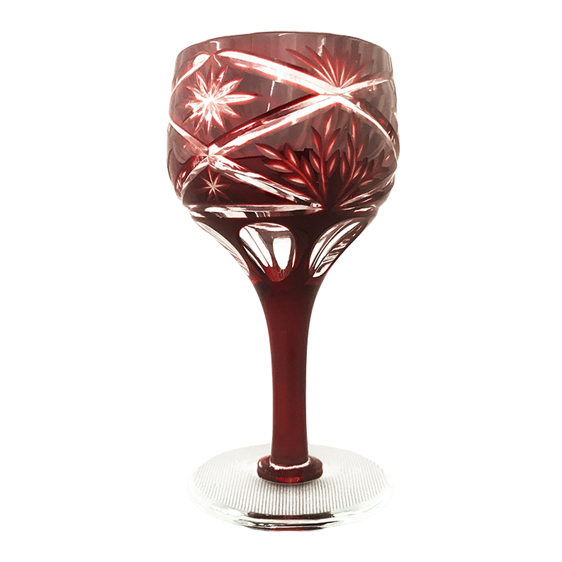 Cut glass high cup with foot Flash MY06