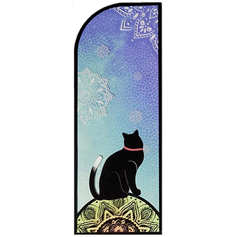 ブックマーカー ステンドグラス風 ネコ