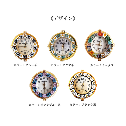 Italian Venetian Millefiori clock, pyramid type, 6cm