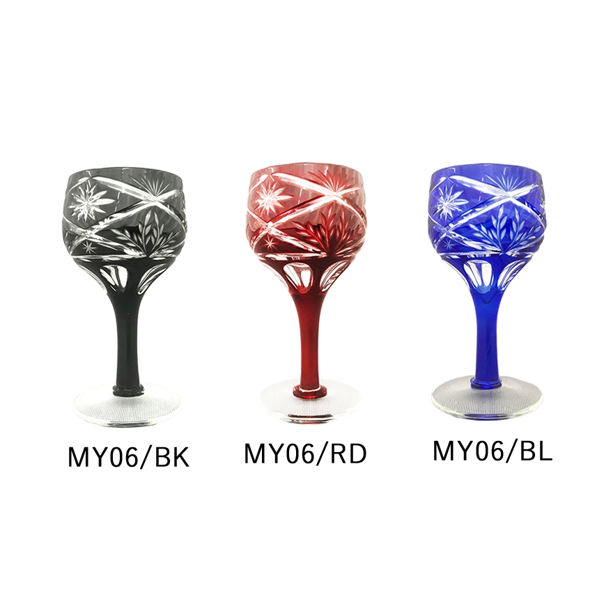 切子足付高杯 閃光 MY06 MY06/BL