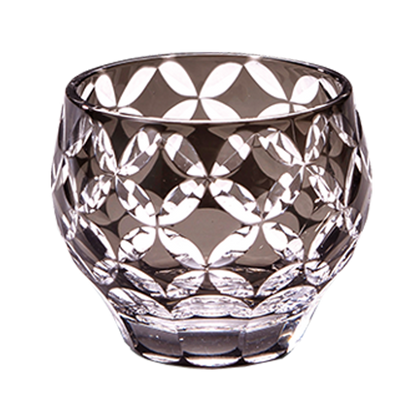Kiriko sake cup with diamond ring AC35