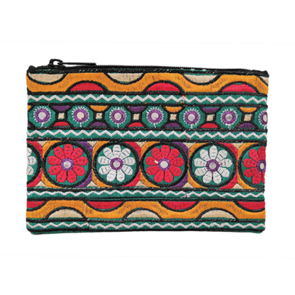 インド製手刺繍ポーチ