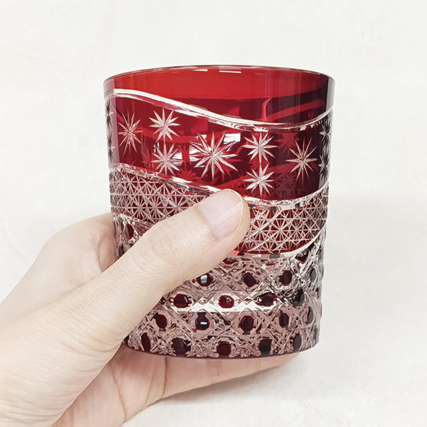 切子ロックグラス 刺子煌めき AS16