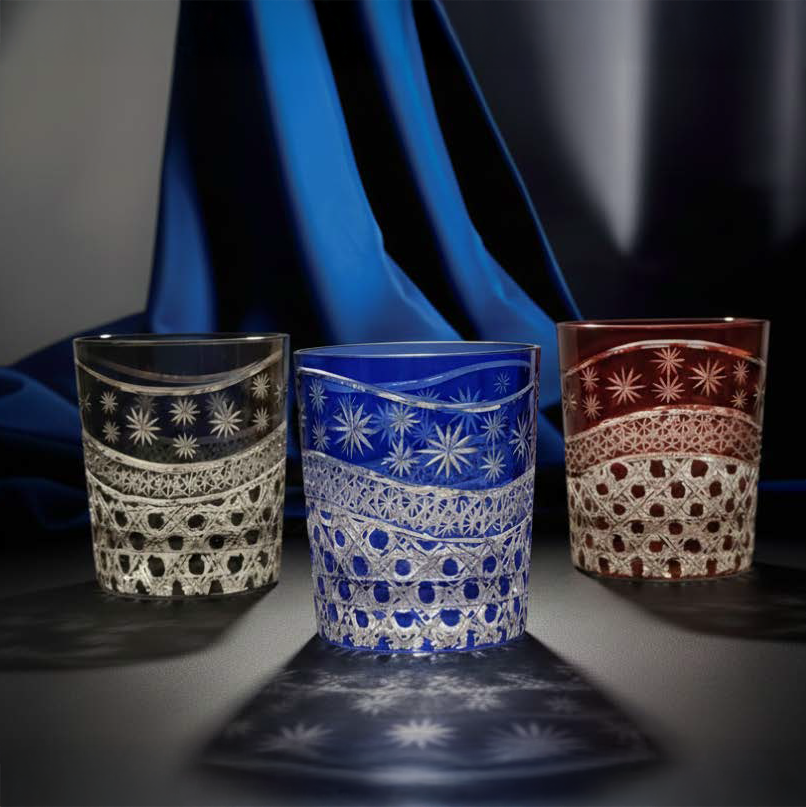 切子ロックグラス 刺子煌めき AS16 AS16/RD