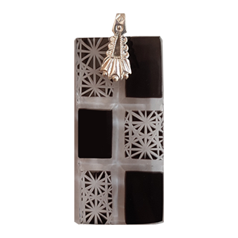 Kiriko Pendant Sashiko Checkerboard