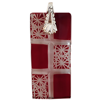 Kiriko Pendant Sashiko Checkerboard
