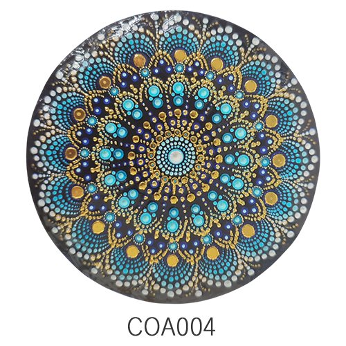 陶器製キラキラコースターCOA005 アラベスク5