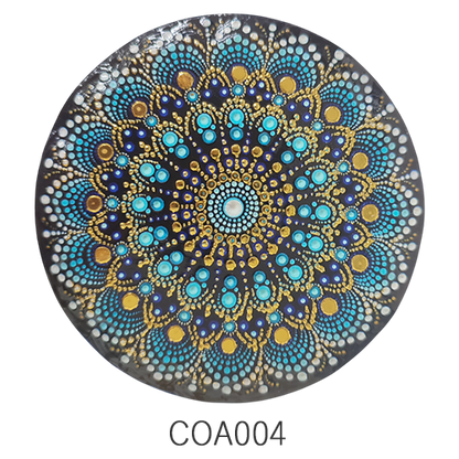 陶器製キラキラコースターCOA005 アラベスク5