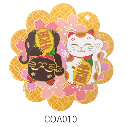 陶器製キラキラコースターCOA011 桜