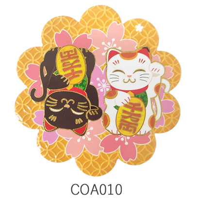 陶器製キラキラコースターCOA011 桜