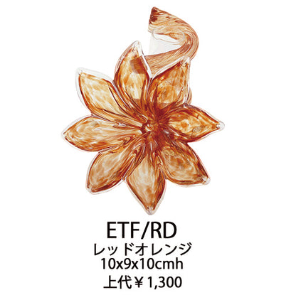 Jarrón de cristal para una sola flor y porta bolígrafos.