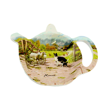 British melamine tea bag tray