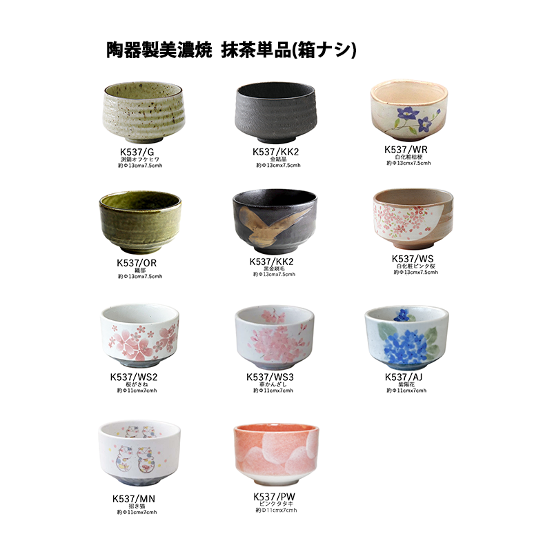 陶器製抹茶椀 単品 ※化粧箱ナシ