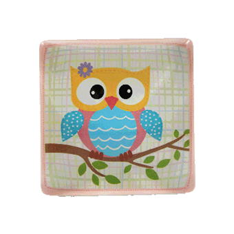 Glass memo holder square 7cm