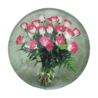 Imanes de vidrio, redondos, 4 cm, 1-18