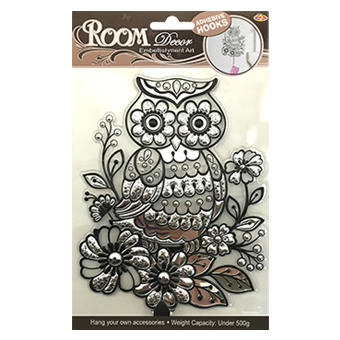 Sparkly wall sticker with 1 hook