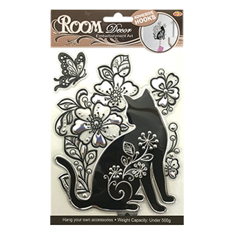 Sparkly wall sticker with 1 hook