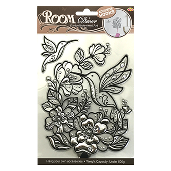 Sparkly wall sticker with 1 hook
