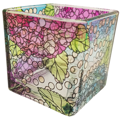ステンドグラス風キャンドルホルダー6cmブドウMTL007