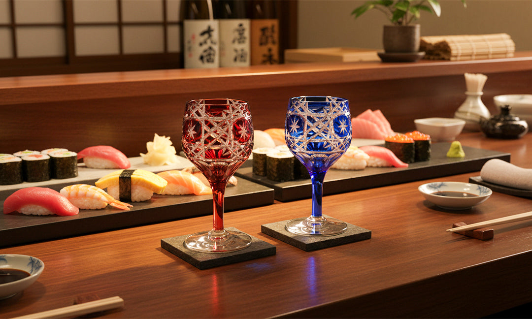 切子足付高杯 光明 MY05