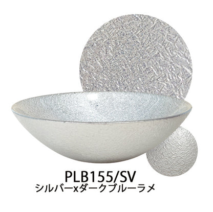 ガラス製ラメボウルレッド×ゴールドラメ
