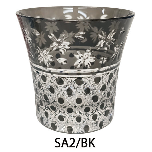 切子ロックグラス 籠目桜 SA2