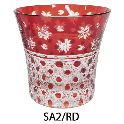 切子ロックグラス 籠目桜 SA2