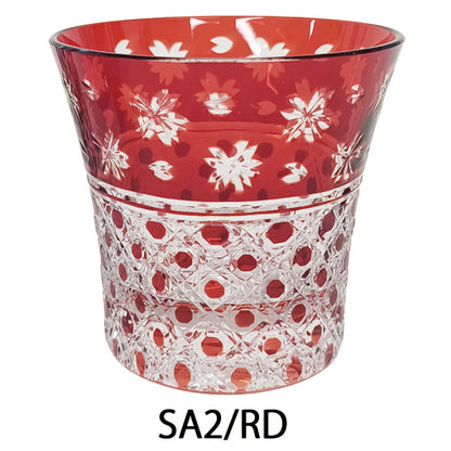 切子ロックグラス 籠目桜 SA2