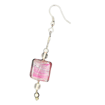 Italian Venetian earrings, square TMY61